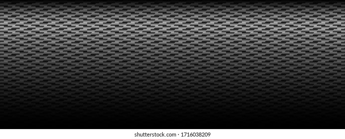 Dark black Geometric grid background. Modern dark abstract vector texture.