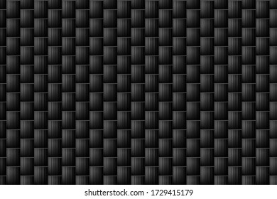 Dunkelschwarzer geometrischer Gitterhintergrund. Moderne dunkle abstrakte Vektorstruktur
