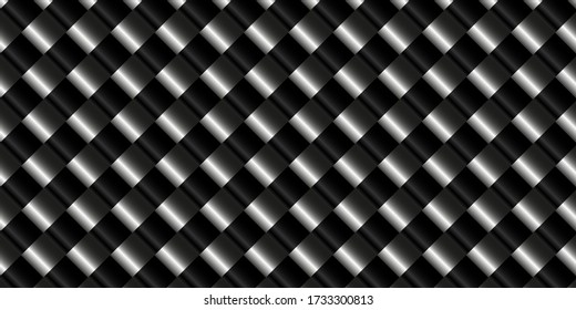 Dark black Geometric grid background. Modern dark abstract vector texture.