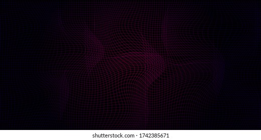 Dark black Geometric grid background. Modern dark abstract vector texture.