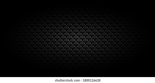 Dark black Geometric grid background. Modern dark abstract vector texture