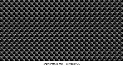 Dark black Geometric grid background. Modern dark abstract vector texture.