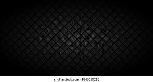 Dark black Geometric grid background. Modern dark abstract vector texture.