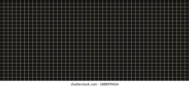 Dark black geometric grid background with Gold. Modern dark abstract vector Mesh texture.