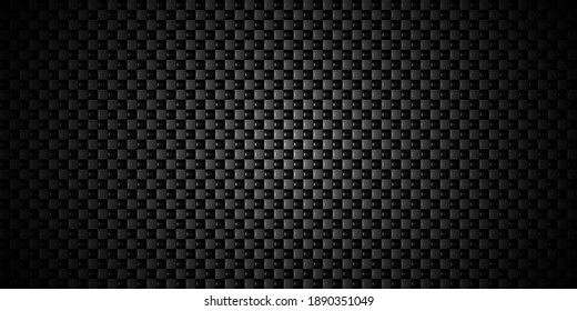 Dark black Geometric grid background. Modern dark abstract vector texture.