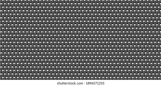Dark black Geometric grid background. Modern dark abstract vector texture.