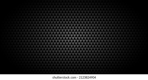 Dark black geometric grid background. Modern dark abstract  texture with triangles. Vector EPS 10