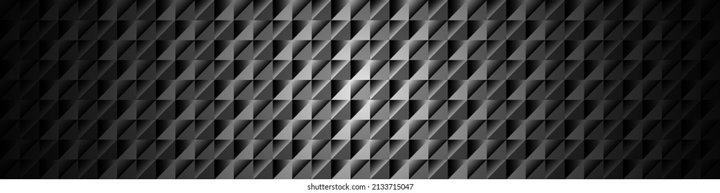 Dark black Geometric grid background. Modern dark abstract vector texture.