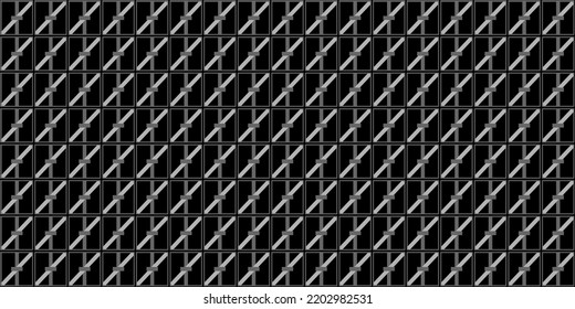 Fondo oscuro de la cuadrícula geométrica negra. Textura vectorial abstracta oscura moderna.