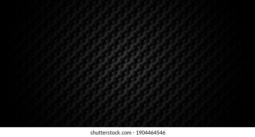 Dark black Geometric grid Carbon fiber background Modern dark abstract texture