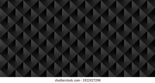 Dark black Geometric grid Carbon fiber background Modern dark abstract seamless vector texture