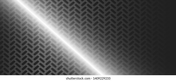 Dark black Geometric grid metallic texture with a flare. 
Modern Background vector illustration.