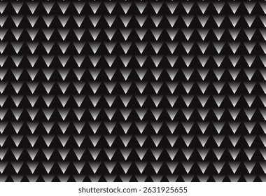 Dark black geometric mesh background made of triangles, the illusion created makes it look like a thorn