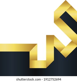 Dark black and Gold mosaic background. Modern dark abstract vector texture
