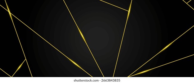 Dark black and Gold mosaic background. Modern dark abstract vector texture