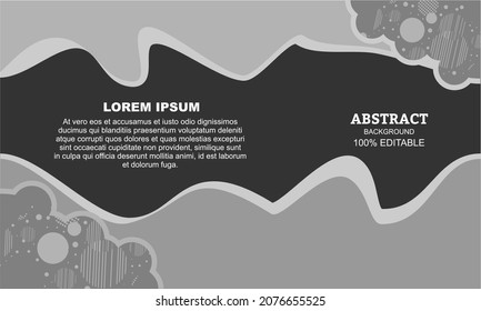 Dark black and gray abstract background with modern concept. 100% editable.