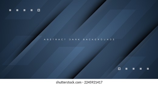 Fondo vector abstracto dinámico oscuro negro y gris con sombra recta y luces simples. Gradiente creativo moderno de primera calidad. 3d cubierta del diseño de negocio.vector Eps10