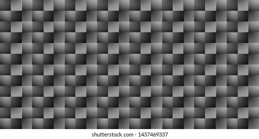 Dark black and Gray Geometric grid background. Modern dark abstract vector texture.