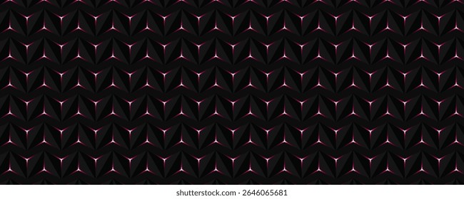 Dark black and gray white horizontal hexagonal technology abstract vector background. red bright energy flashes under hexagon in futuristic modern technology wide banner. Dark gray honeycomb texture 