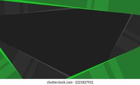 negro oscuro y fondo verde con diseño plano	