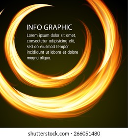 Dark black green fire circle Light Abstract Technology background for computer graphic website internet business. text box. Brochure. card. banner. label.