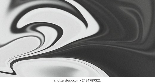 Dark black grey wave swirl melted , Noise intensive Holographic blend blurred smooth transitions tone empty presentation design , futuristic minimal modern luxury premium unique motion elegant page