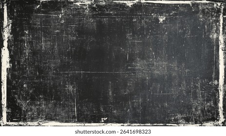 Dark black grunge concrete background texture. Panorama slate wall in dark grey and black tones. Vector concrete surface design. Stone wall background illustration