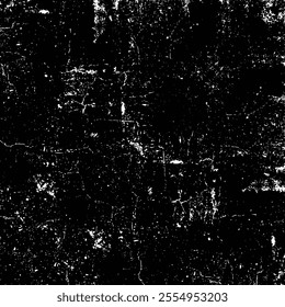 Dark black Grunge pattern. Splashes of paint. Black and white cracks Background, scuffs, chips, stains, ink spots, lines. Surface Background. EPS vector illustration