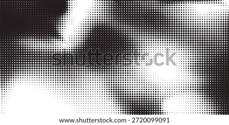 Dark Black Halftone Gradient Background EPS Vector, Abstract Dot Fade Texture, Modern Monochrome Shadow Depth Effect, Minimal Grunge Digital Pattern Design