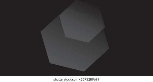 Dark black hexagon grid background Modern dark abstract texture