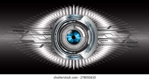Dark black light Abstract background. dark red color Light Abstract Technology background for computer graphic website internet and business. circuit. illustration. infographics. ray. eye. eyeball
