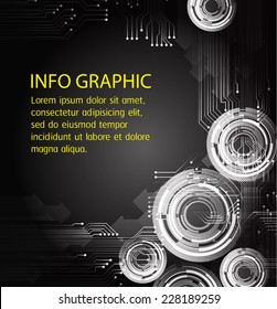 Dark black Light Abstract Technology background for computer graphic website internet. circuit. text box. label. card.
