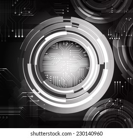 Dark Black Light Abstract Technology background for computer graphic website internet. circuit. 