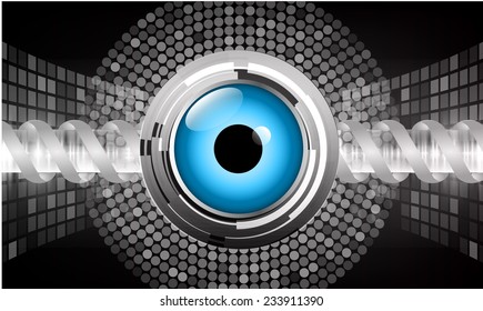 Dark black Light Abstract Technology background for computer graphic website internet. circuit. eyes