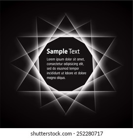 Dark black Light Abstract Technology background for computer graphic website internet. text box. Brochure. card. star