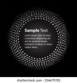 Dark black Light Abstract Technology background for computer graphic website internet. text box. Brochure. card. star