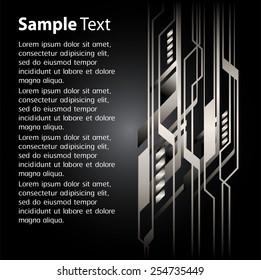 Dark black Light Abstract Technology background for computer graphic website internet. circuit. text box. label. card.