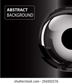 Dark black Light Abstract Technology background for computer graphic website internet and business. eye. text box card. Brochure.
