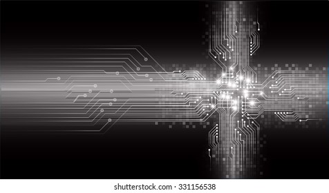 Dark black Light Abstract Technology background for computer graphic website internet business. circuit. vector illustration. infographics. motion move blur.neon.