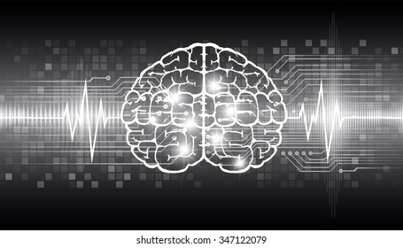 Dark black Light Abstract Technology background for computer graphic website internet business. circuit. vector illustration. infographics. motion move blur.neon. Brainstorm, Brain. Bulb Ideas wave