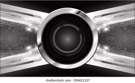 dark black Light Abstract Technology background for computer graphic website internet business. circuit. vector illustration. abstract. infographics. motion move blur.neon. pixel. scan virus eye
