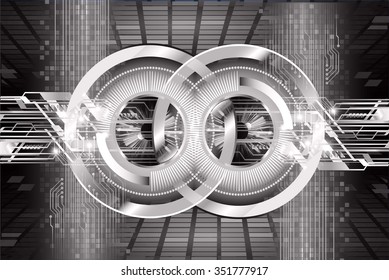 dark black Light Abstract Technology background for computer graphic website internet and business. circuit. illustration. digital. infographics. binary code. www. vector. motion move blur. eye
