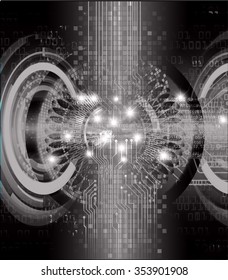 dark black Light Abstract Technology background for computer graphic website internet and business. circuit. illustration. digital. infographics. binary code background. www.vector.Spark.zero one