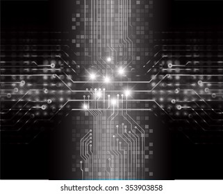 dark black Light Abstract Technology background for computer graphic website internet and business. circuit. illustration. digital. infographics. binary code background. 