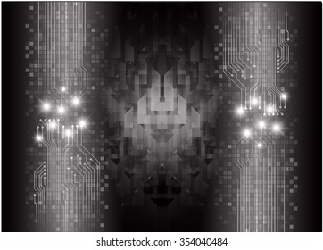dark black Light Abstract Technology background for computer graphic website internet and business. circuit. illustration. digital. infographics. binary code background. 