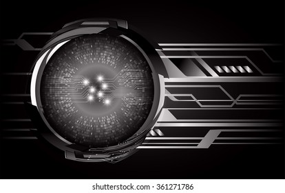 dark black Light Abstract Technology background for computer graphic website internet and business. circuit. illustration.digital.infographics. binary code. zero one. vector.eye