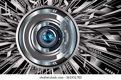 dark black Light Abstract Technology background for computer graphic website internet and business. circuit. illustration.digital. infographics. binary code. zero one. vector.eye 
