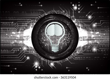 Dark black Light Abstract Technology background for computer graphic website internet business. circuit. vector illustration. infographics. motion move blur.neon. Brainstorm, Brain. Bulb Ideas