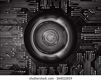 dark black Light Abstract Technology background for computer graphic website internet and business. circuit. illustration.digital.infographics. binary code. zero one.eye vector