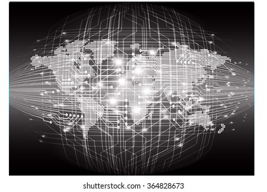 dark black Light Abstract Technology background for computer graphic website internet and business. circuit. illustration.digital.infographics. binary code. zero one. world